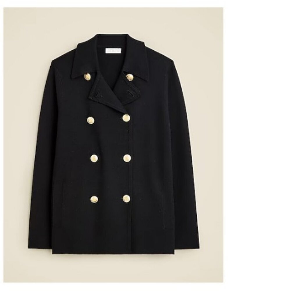 J.Crew $198 Warwick Sweater Blazer in Black (or Grey) Size S CB927